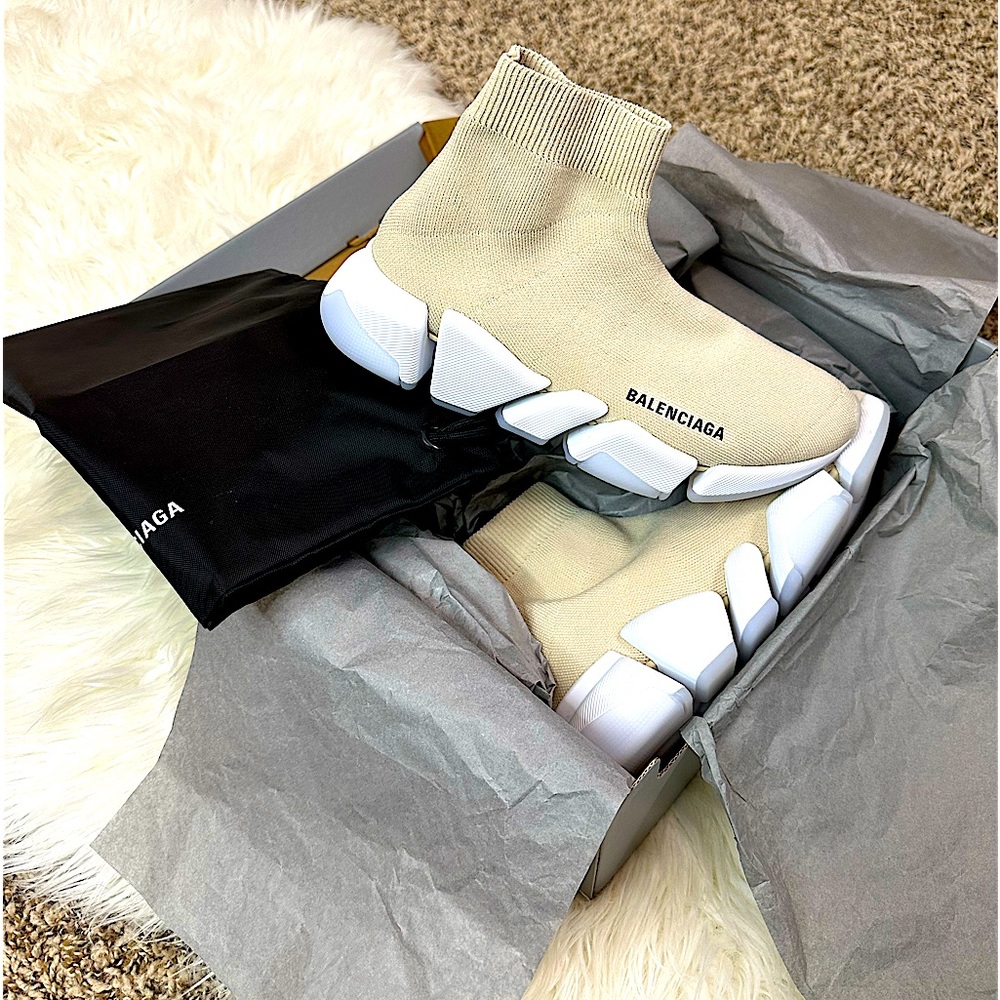 Fabric Beige and White Balenciagas